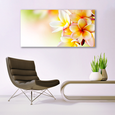 Canvas print Flowers floral green red white