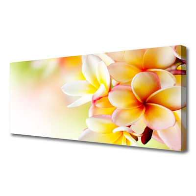 Canvas print Flowers floral green red white