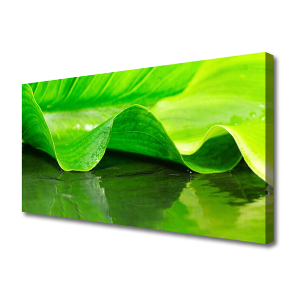 Canvas Wall art Leaf floral green