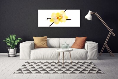 Canvas Wall art Flowers floral white yellow brown