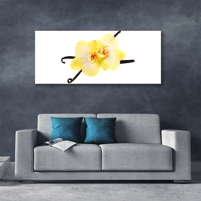 Canvas Wall art Flowers floral white yellow brown