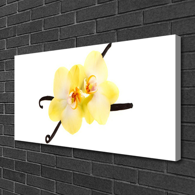 Canvas Wall art Flowers floral white yellow brown