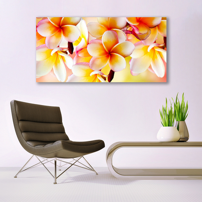 Canvas Wall art Flowers floral red green white