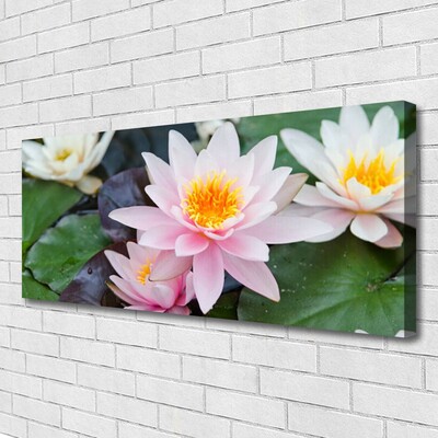 Canvas Wall art Flowers floral yellow pink