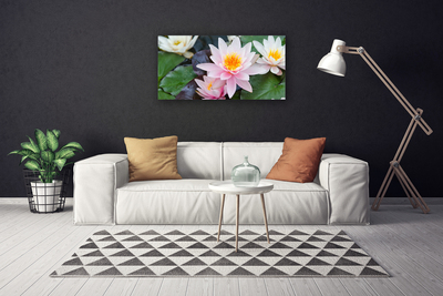 Canvas Wall art Flowers floral yellow pink