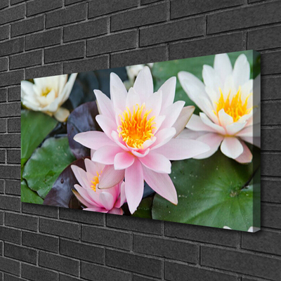 Canvas Wall art Flowers floral yellow pink