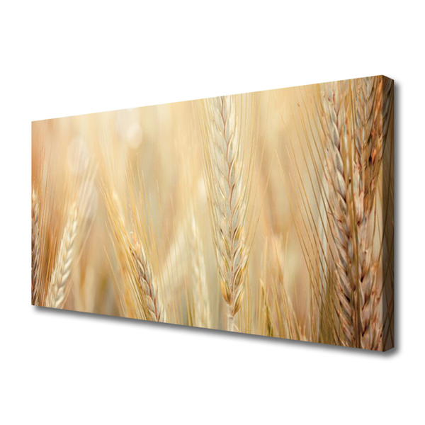 Canvas Wall art Wheat floral brown