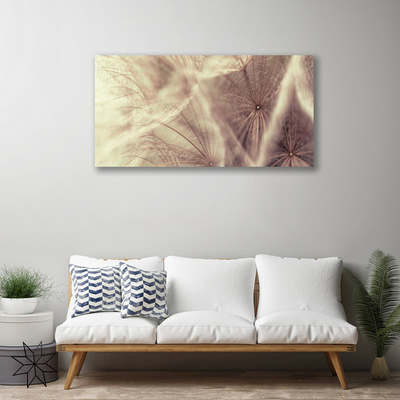 Canvas Wall art Dandelion floral grey