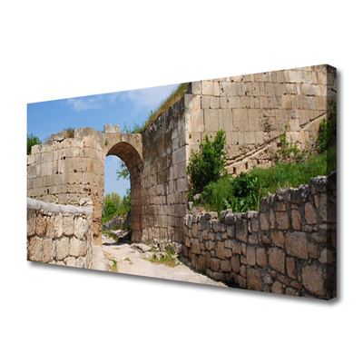 Canvas Wall art Ruin architecture grey brau