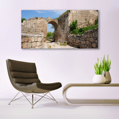 Canvas Wall art Ruin architecture grey brau