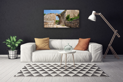 Canvas Wall art Ruin architecture grey brau