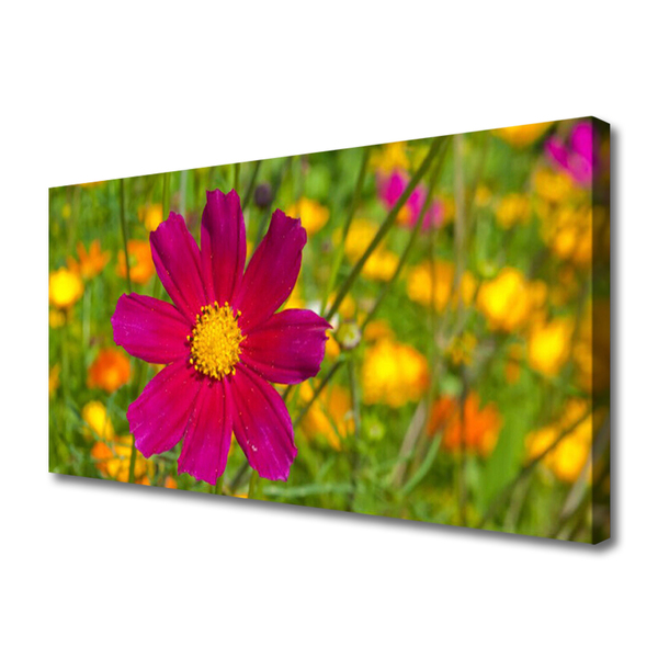 Canvas Wall art Flower floral yellow red