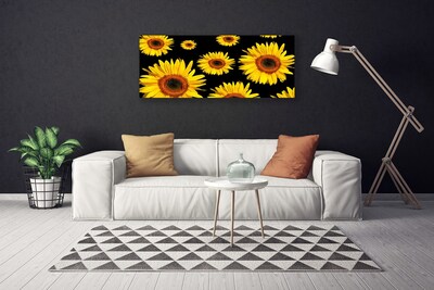 Canvas Wall art Sunflowers floral brown yellow