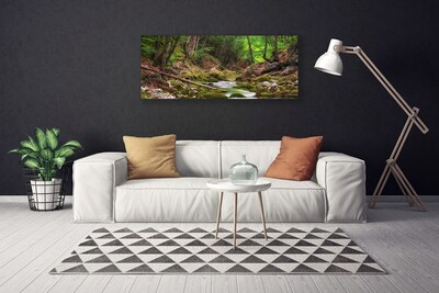 Canvas Wall art Forest nature brown green