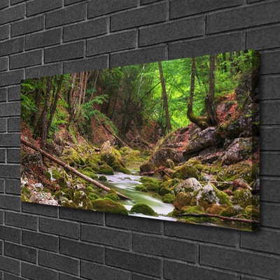 Canvas Wall art Forest nature brown green