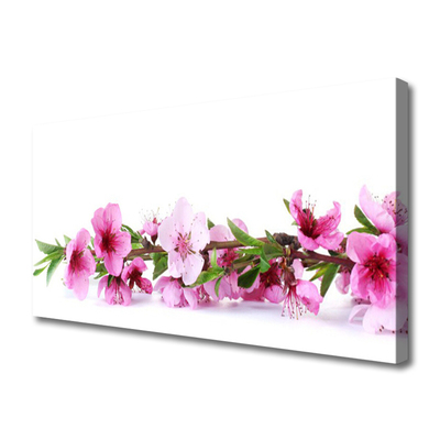 Canvas Wall art Flowers floral pink green