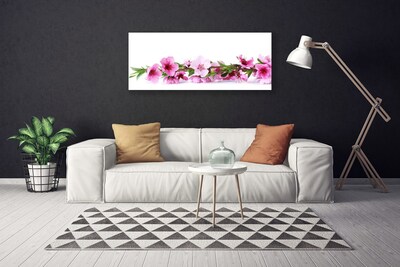 Canvas Wall art Flowers floral pink green