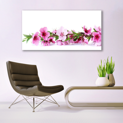 Canvas Wall art Flowers floral pink green