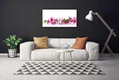 Canvas Wall art Flowers floral pink green