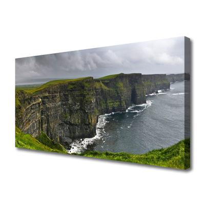 Canvas Wall art Gulf landscape grey green