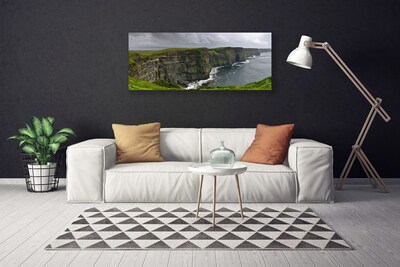 Canvas Wall art Gulf landscape grey green