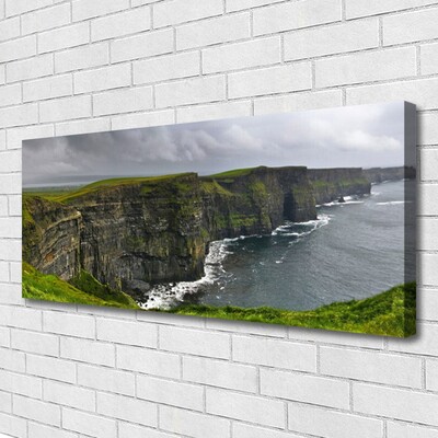 Canvas Wall art Gulf landscape grey green