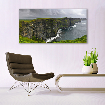 Canvas Wall art Gulf landscape grey green