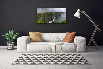 Canvas Wall art Gulf landscape grey green