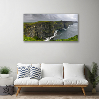 Canvas Wall art Gulf landscape grey green