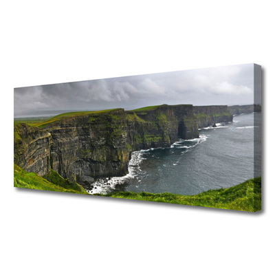 Canvas Wall art Gulf landscape grey green