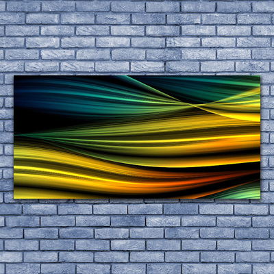 Canvas Wall art Abstract art blue yellow black