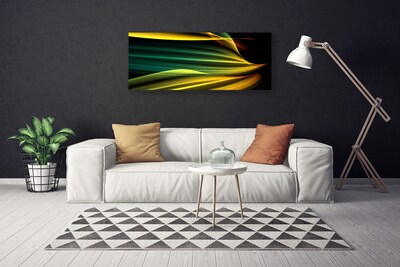 Canvas Wall art Abstract art blue yellow black green