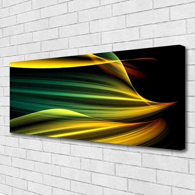 Canvas Wall art Abstract art blue yellow black green