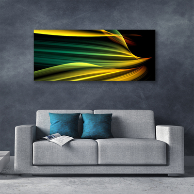 Canvas Wall art Abstract art blue yellow black green