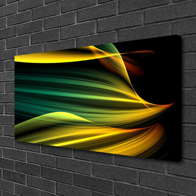 Canvas Wall art Abstract art blue yellow black green