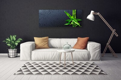 Canvas Wall art Bamboo stalks floral green