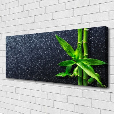 Canvas Wall art Bamboo stalks floral green