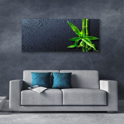 Canvas Wall art Bamboo stalks floral green