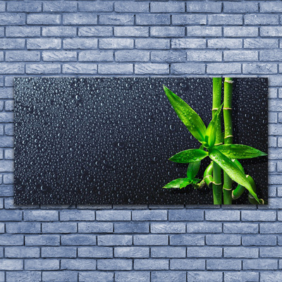 Canvas Wall art Bamboo stalks floral green