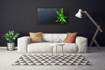 Canvas Wall art Bamboo stalks floral green