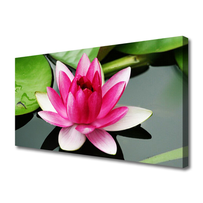 Canvas Wall art Flower floral red white