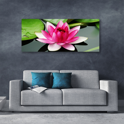 Canvas Wall art Flower floral red white