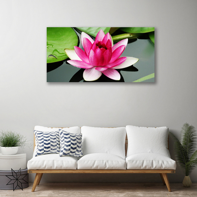 Canvas Wall art Flower floral red white