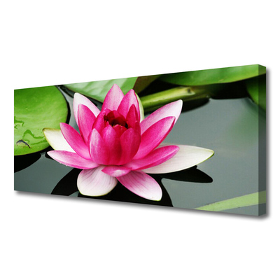 Canvas Wall art Flower floral red white