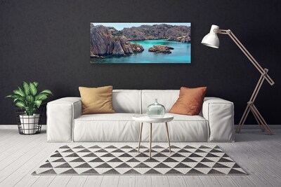 Canvas Wall art Gulf landscape blue grey