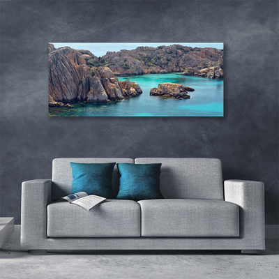 Canvas Wall art Gulf landscape blue grey