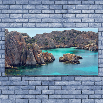 Canvas Wall art Gulf landscape blue grey