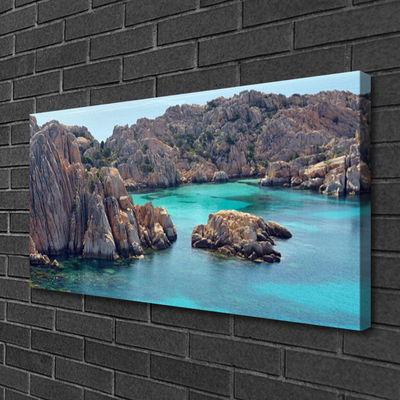 Canvas Wall art Gulf landscape blue grey