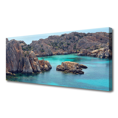 Canvas Wall art Gulf landscape blue grey