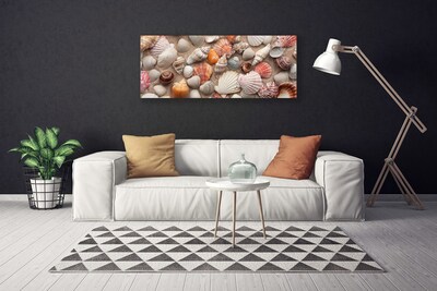 Canvas Wall art Shellfish art white grey brown beige